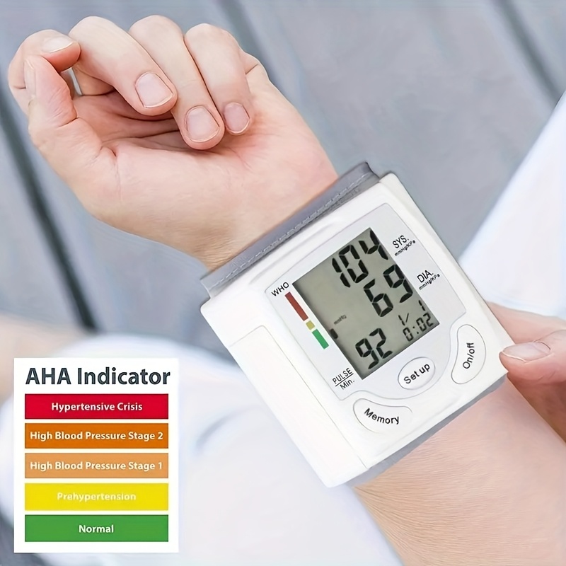 2pcs   kun automatic digital wrist   with adjustable cuff heart rate monitor who   certified portable design   for   management ck 101s   for home userfriendly interface clear display screen Product details 0