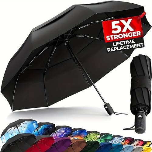 powerful windproof travel compact beautiful small sturdy but lightweight portable and automatic folding durable advanced grip suitable and backpacks