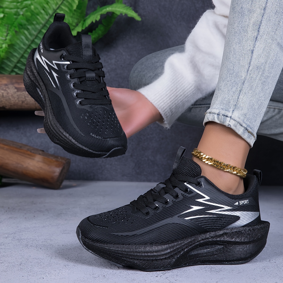TEMU [sneakers] Men's Color- Road Running Shoes Carbon Plate Athletic Shoes Comfortable Marathon Racing Shoes Anti-slip Wear-resistant Outdoor Casual