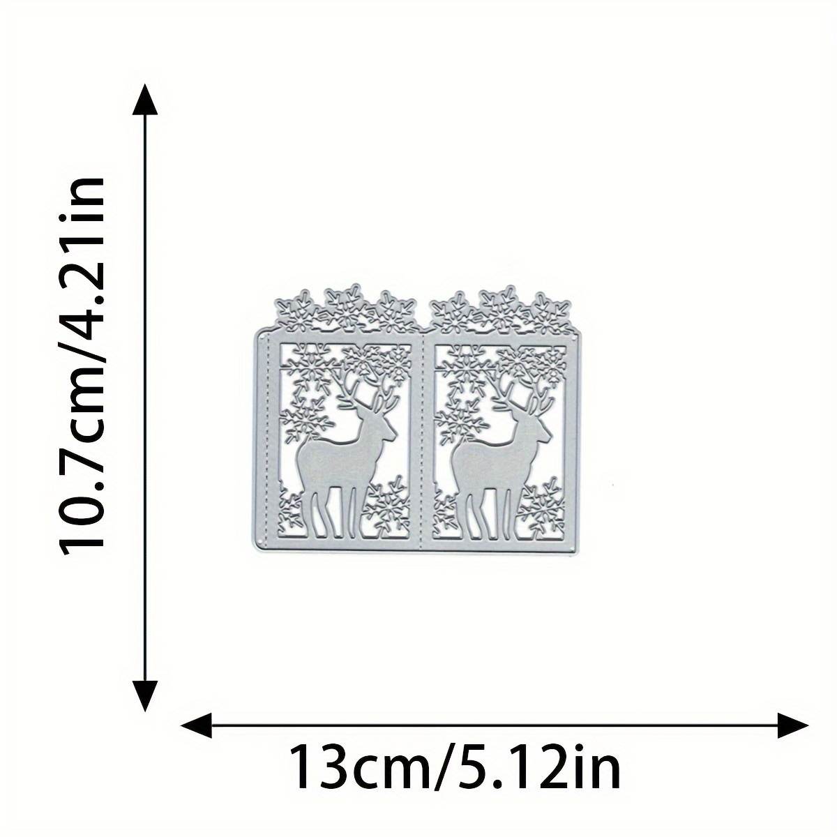 Image of 1pc Of Hollow 3d Snowflake Reindeer Box Cutting Die, Christmas Metal Cutting Die, Embossing Template, For Craft Supplies