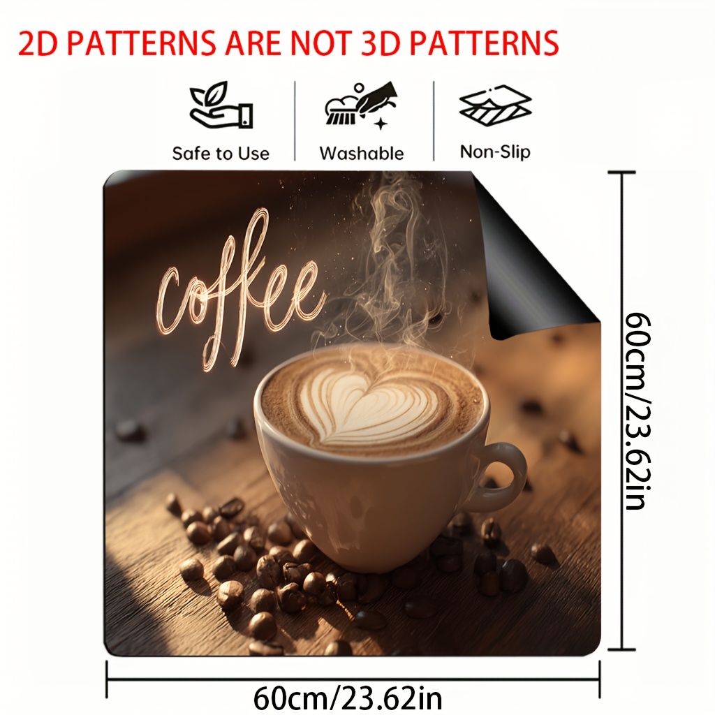 TEMU 1pc, 2d Flat Printing, Mellow Handmade Stove Top Cover, Polyester For Stove Top Protector, Festive Home Decor, Hob Protector Mat, Stove Top