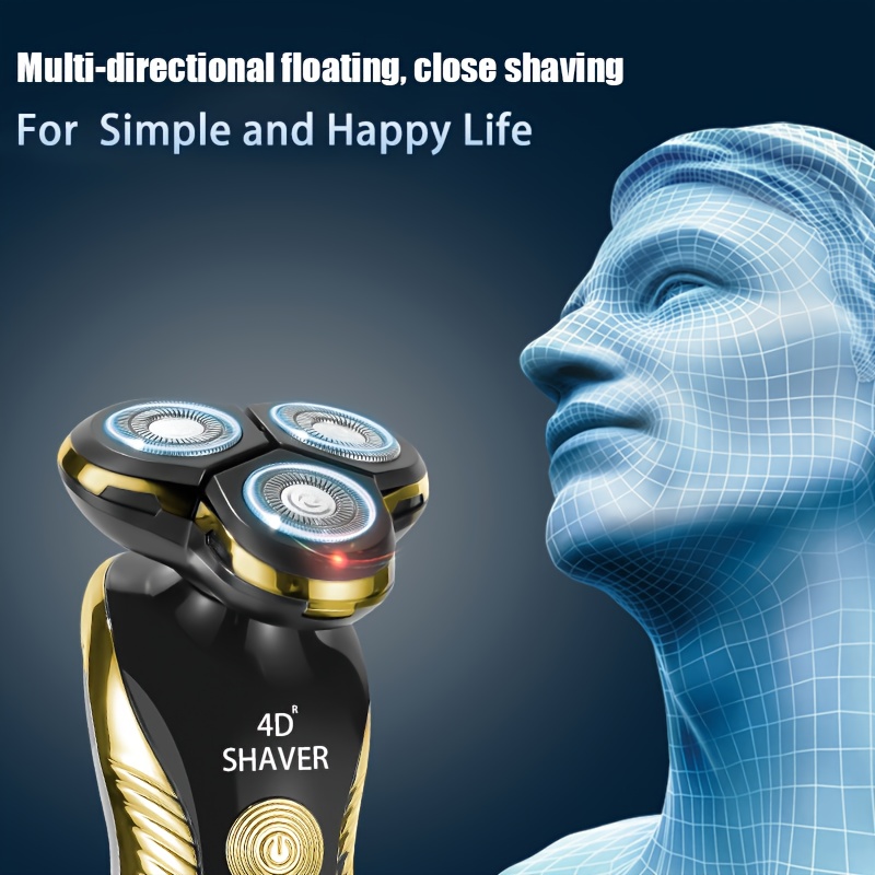 electric razors for men shaving multifunctional 3 in 1 mens electric shaver nose hair sideburns trimmer with bonus spare blades usb rechargeable send gifts to dad husband boyfriend fathers day gift Product details 2