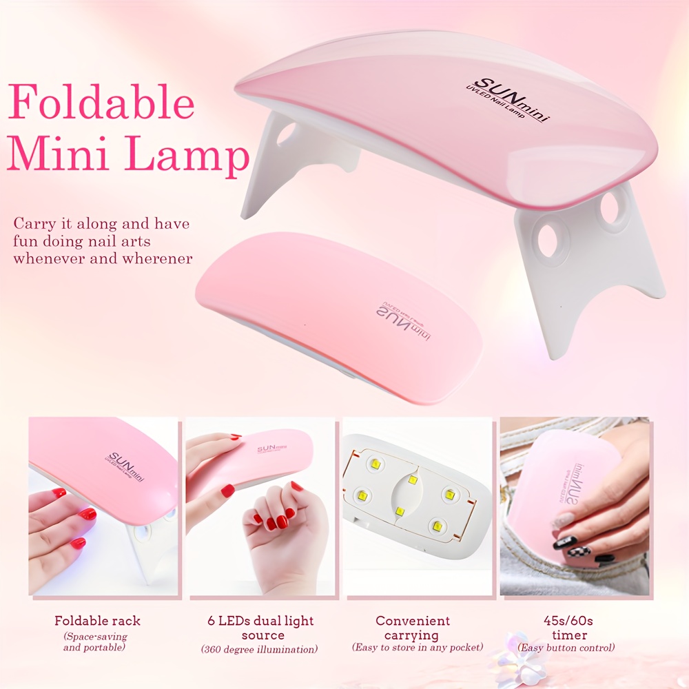 Kolekcija od 12 početničkih kompleta za gel za nadogradnju noktiju, uključujući mini LED lampu, set gelova za kristalne ekstenzije i svestrani početnički set za nail art, idealan za salone za nokte i kućnu upotrebu.