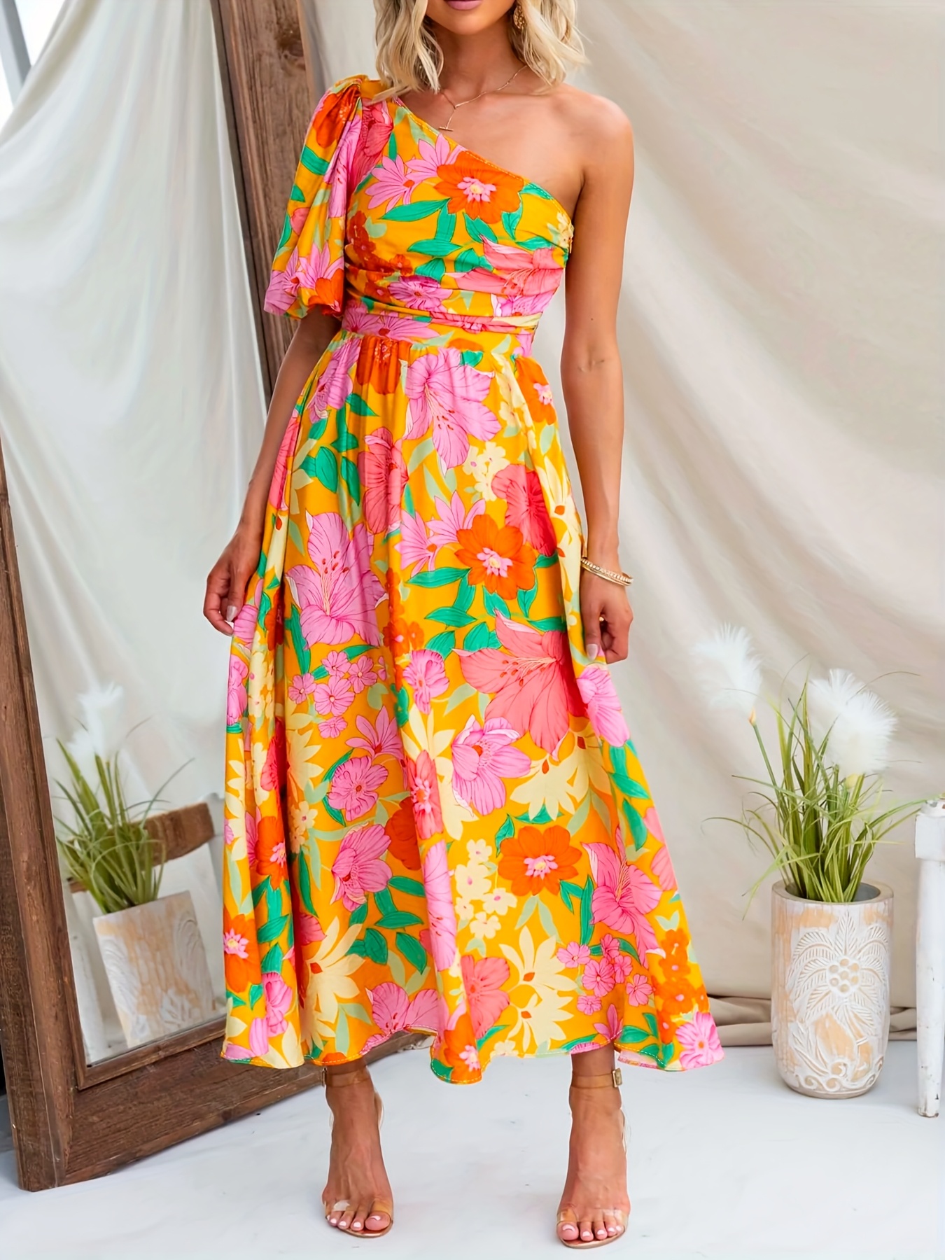 chinese dress ladies Vineyard Vines Women's Abigail Tie-Waist Maxi Dress - Harper Floral main image 0