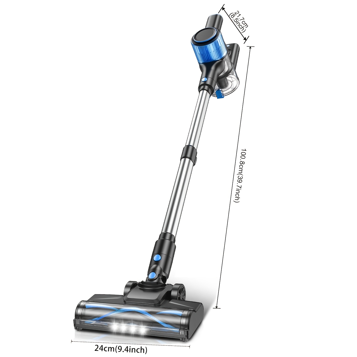 Cordless Vacuum Cleaner with Anti-Tangle Floor Brush