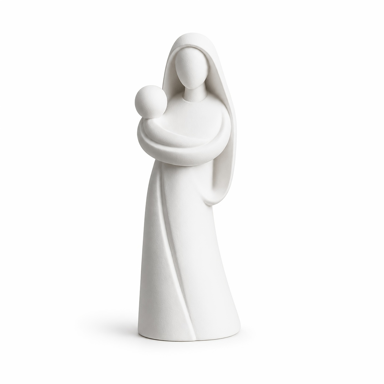 TEMU 3d Printed And Child Figurine, Minimalist Religious Art Statue, The And The Holy Infant Love, Protection, And . Suitable For Home , Spaces,