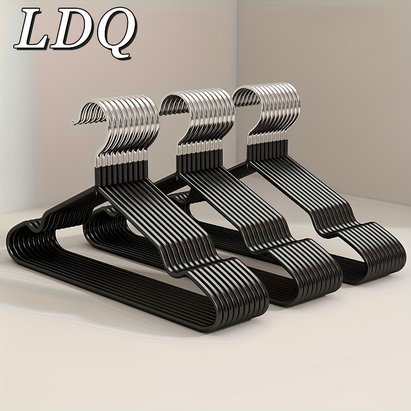 

Ldq 10-pack Heavy Duty Non-slip Metal Clothes Hangers With - Traceless, Space-saving Organizer For Bedroom, Closet, Wardrobe & Home Storage Clothes Hangers Space Saving Wardrobe Organizers And Storage