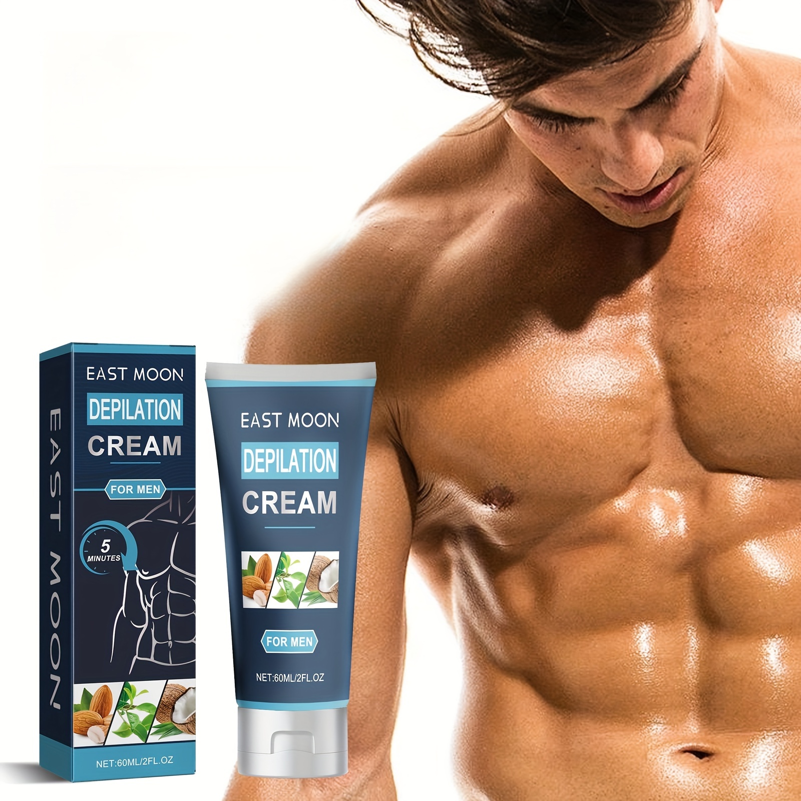 2.03oz Hair Removal Cream For Men Gentle And Non irritating Moisturizing Hair Removal Cream