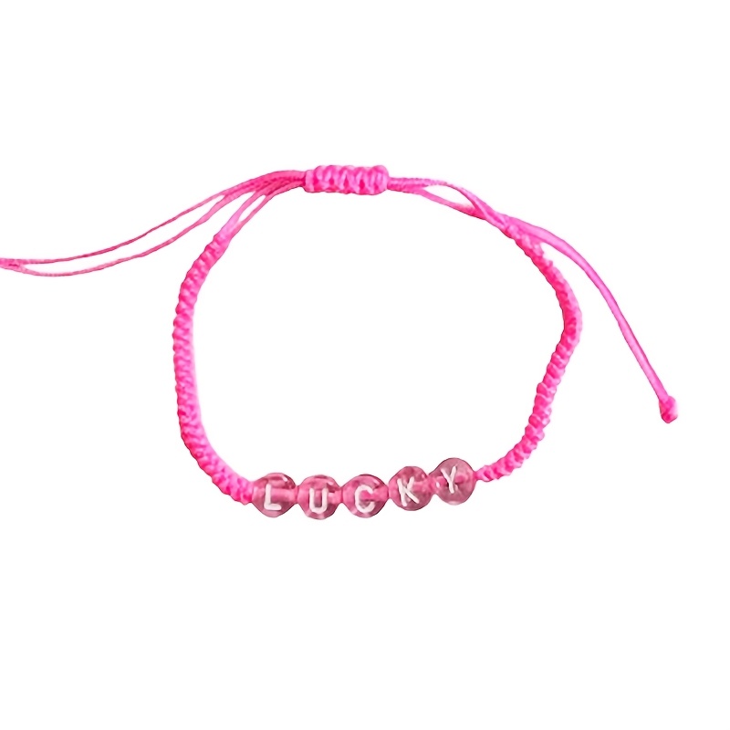 Custom Simple Personalized Bracelet with Transparent Letter Beads