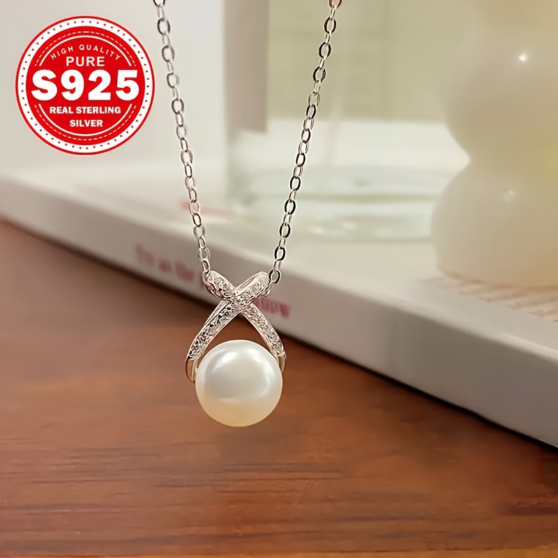 S925 Silver Cross Fish Tail Pendant Necklace — Versatile Gift