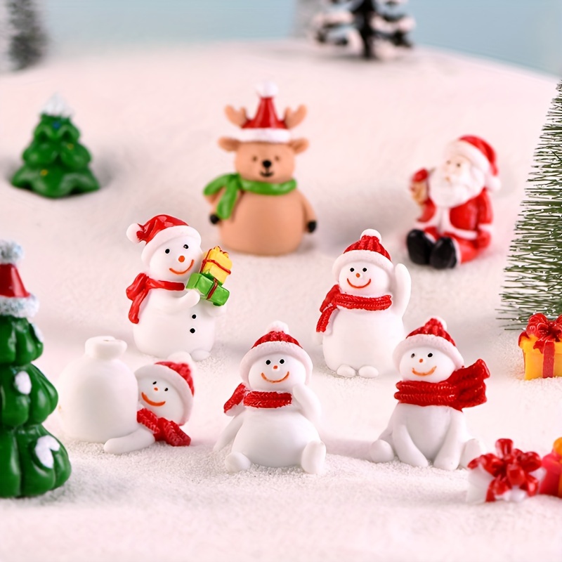 

Christmas Miniature Figurine Set - - , , , & Ornaments - Decor Collectibles - No-electricity Seasonal Display & Christmas - , For Christmas Decorations