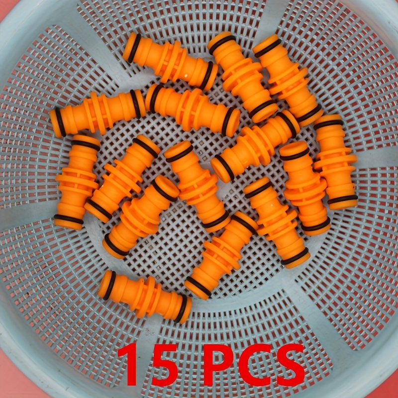 15pcs Plastic Dual- Quick Connectors Water Pipe Connector Extension Quick Coupling Water Pipe