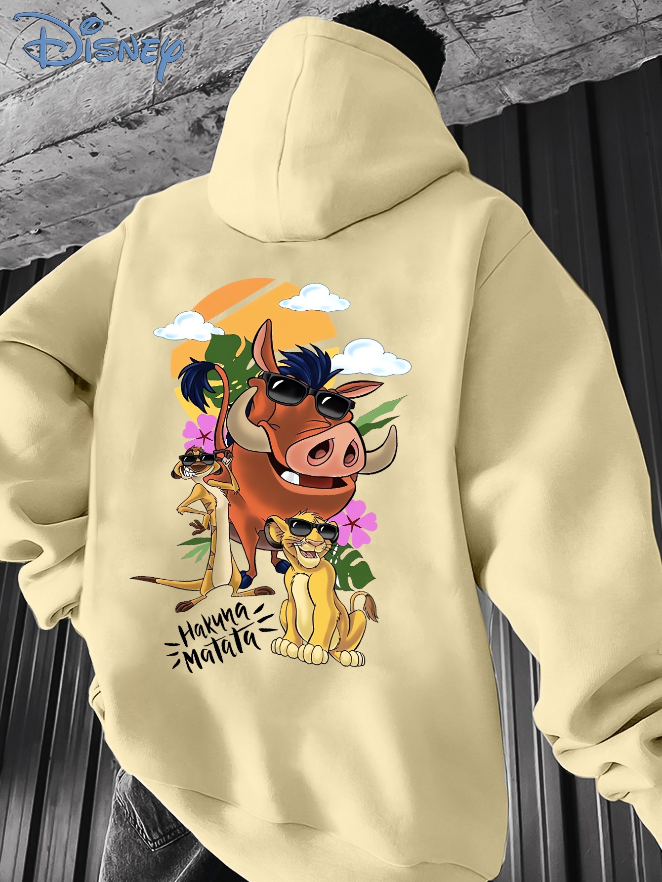 mens   lion king graphic hoodie cozy fleece pullover with drawstring kangaroo pocket long sleeves featuring         design   outdoor activities casual wear   hoodie