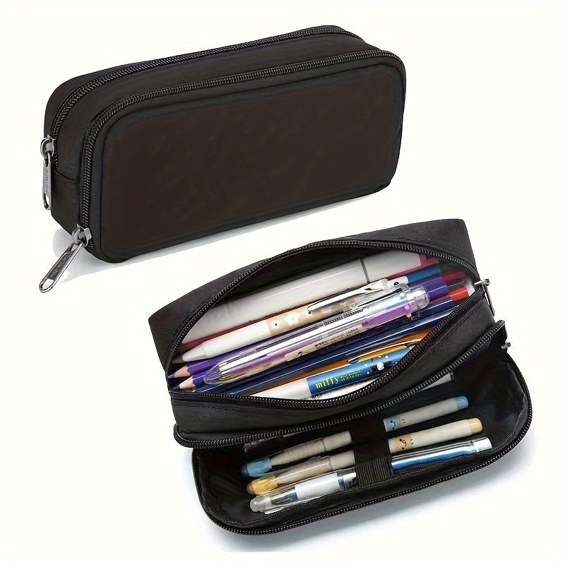 Image of 1pc Pencil Case, Large Capacity Pencil Pouch, Aesthetic Pen Bag, Office Stationery Organizer, Easy Durable Multifunctional Pencil Bag