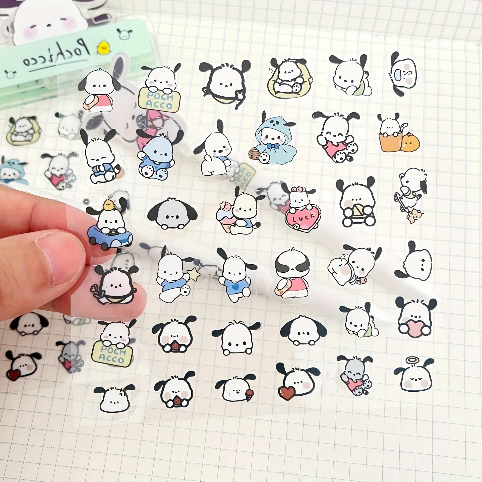1pc Creative Transparent Sticker, , For Decorating Desktops And Pen Holders
