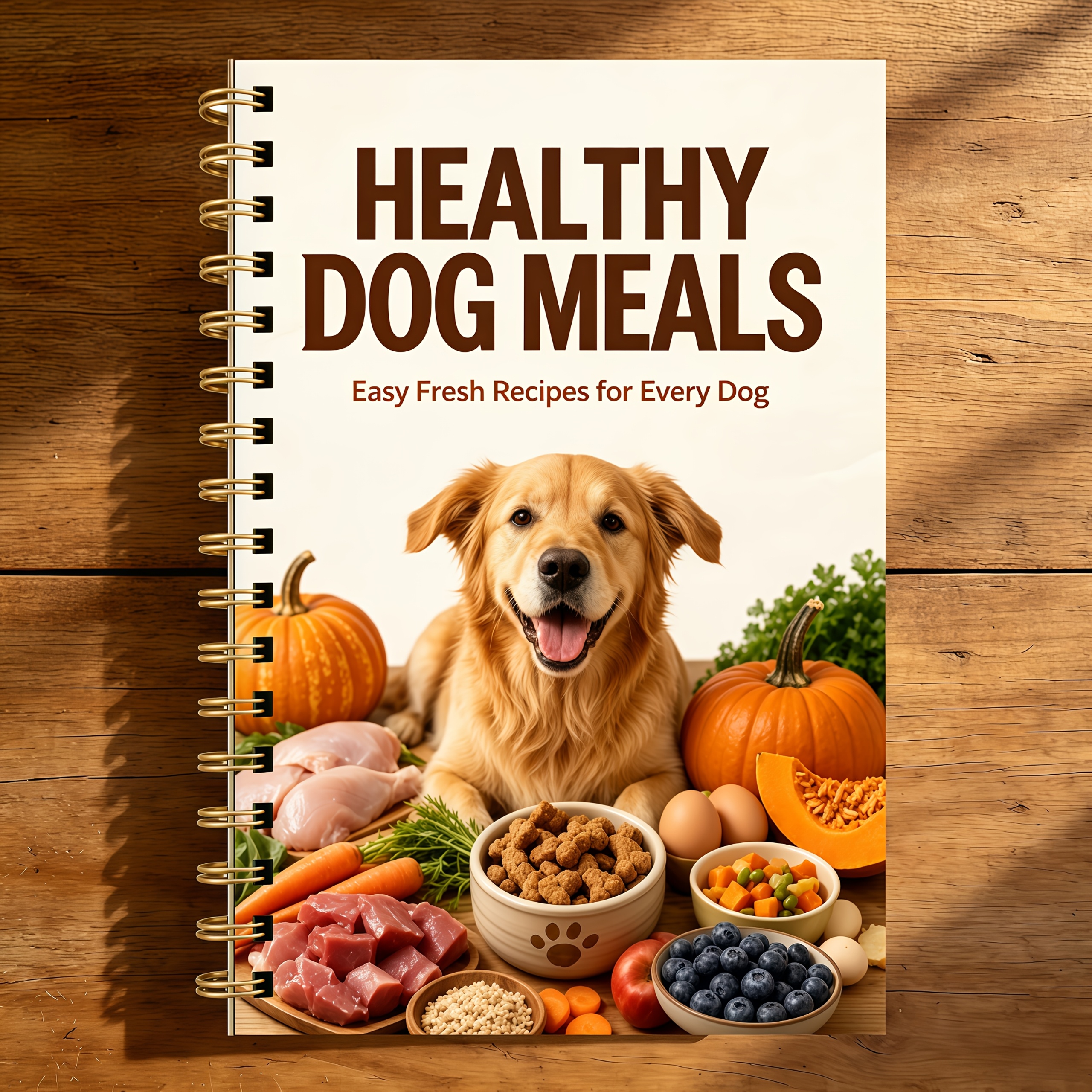 TEMU Pet Dog Recipe Planner, Compact And Portable Spiral Binding, Ideal For Busy Owners To Keep Their Dogs Healthy. Suitable For All Dog Breeds,