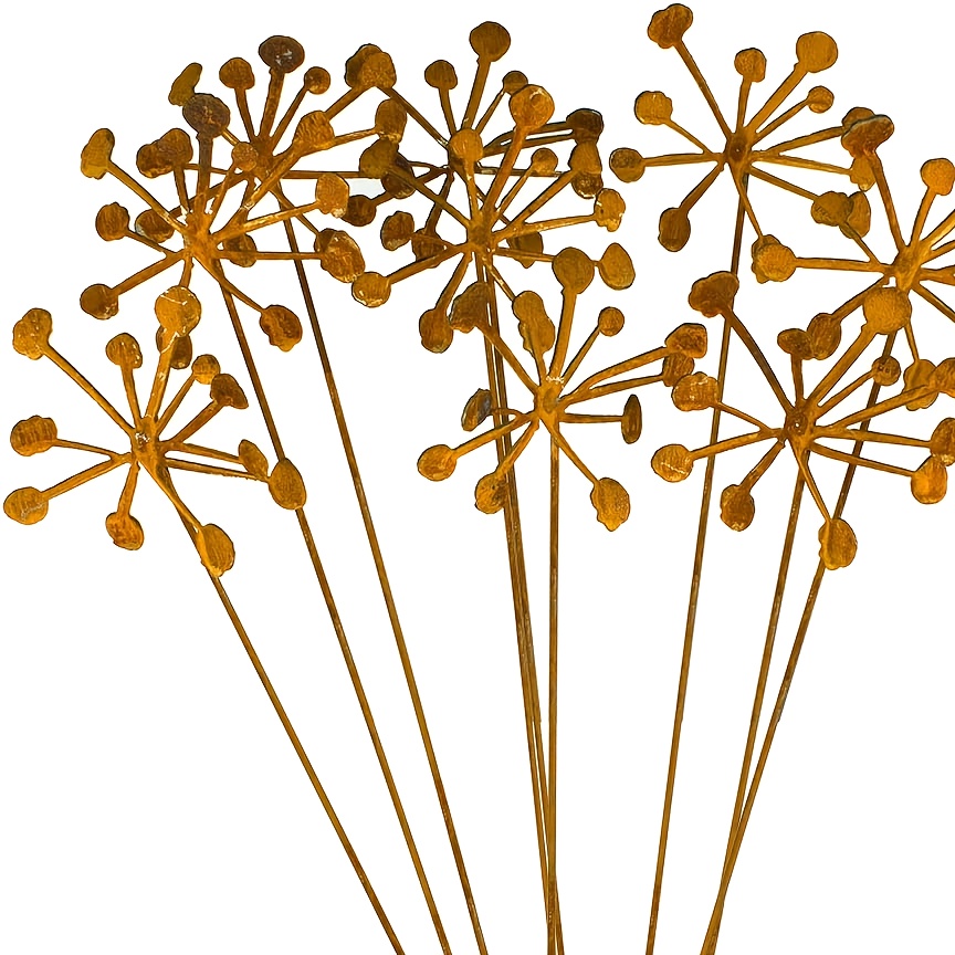 E-shop Rostige Metallblumen, Gartenkunststücke, ein Set aus fünf, Blumenskulpturen, Hochzeits-Tischdekorationen, Hofkunst