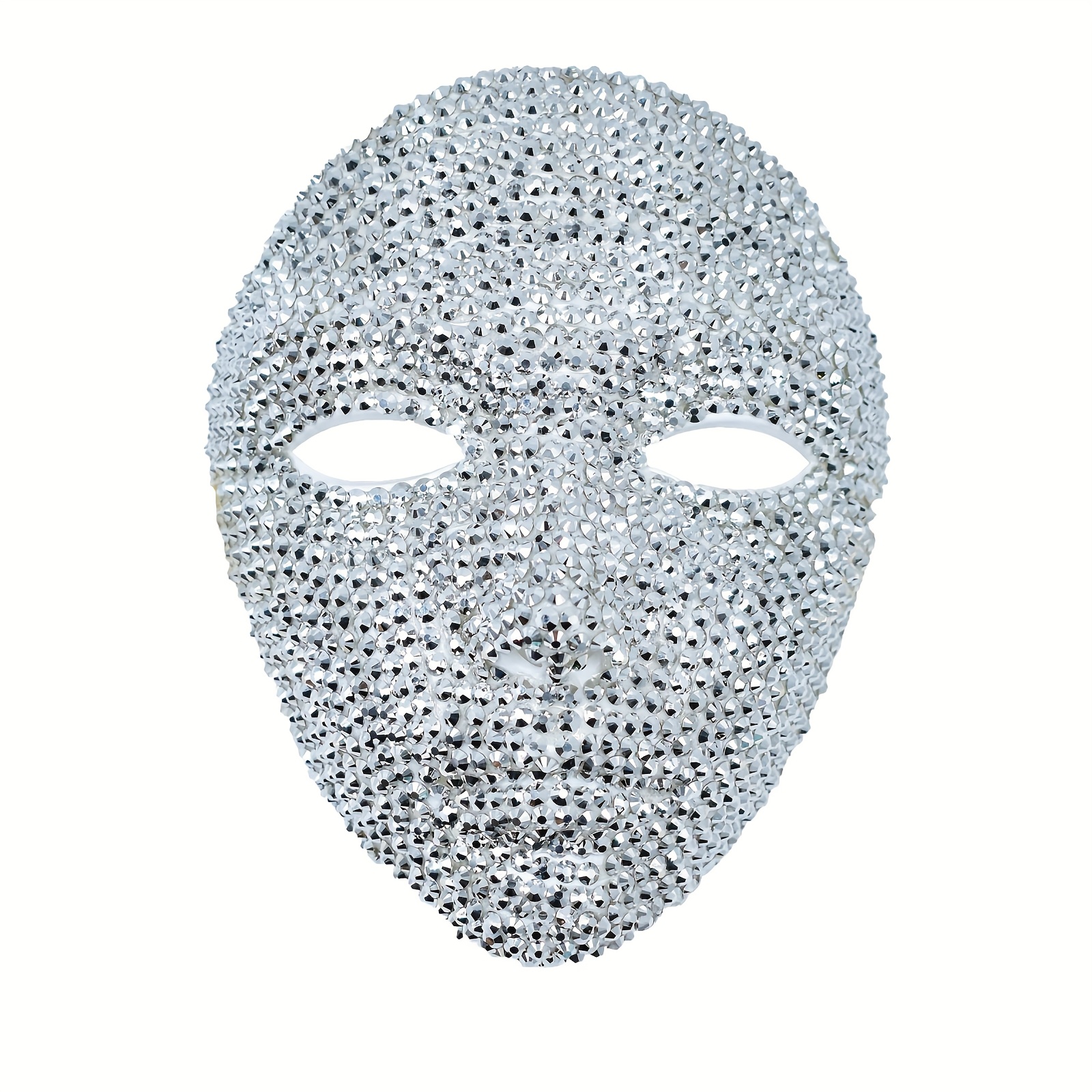 Aiosy Strass Maske Schwarz – Glitzernde Gesichtsmaske Für Karneval, Halloween, Cosplay & Partys, Verstellbar