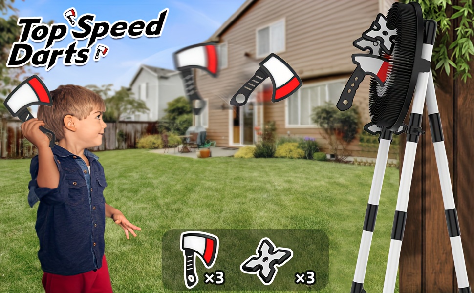 Black Series Throwing Target Set with Darts, Indoor/Outdoor Sports Fun Party Game Toys, Thickened Material Upgraded Blunted Edges, Easy to Install, Birthday Gift, Safe for Indoor And Outdoor Use, Fun Party Activity Game