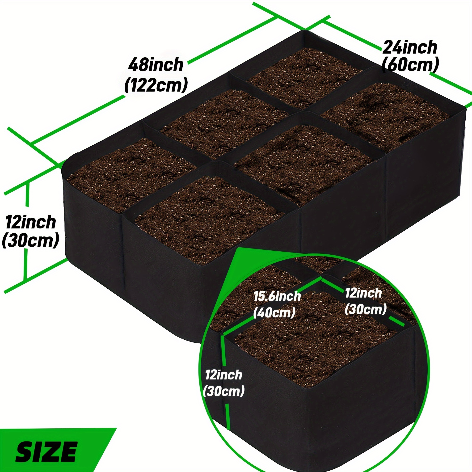 Garden Bed Grow Bags in use