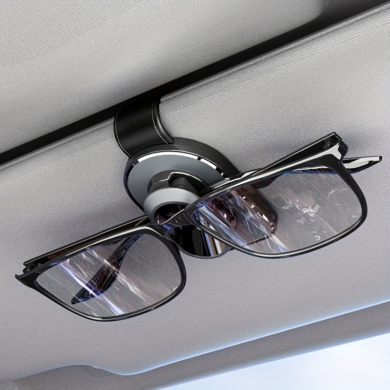 

1pc Multi-functional Car Glasses Holder: Abs Resin Material, Suitable For Various Glasses Styles