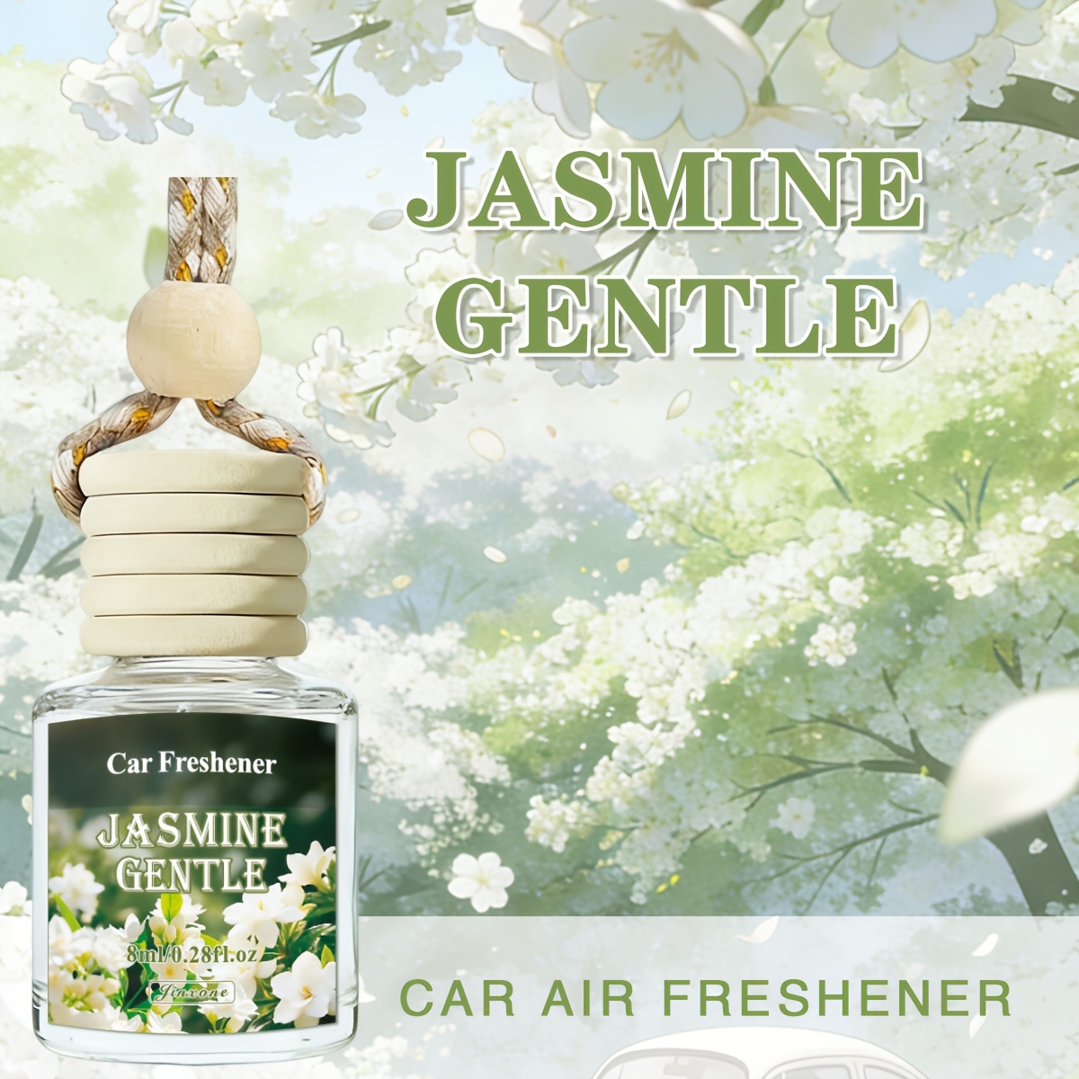 Long-lasting Floral-scented Car Air Freshener With 4 Fragrance Options: Rose/jasmine/cherry /lavender. Car Diffuser, Car Air Freshener