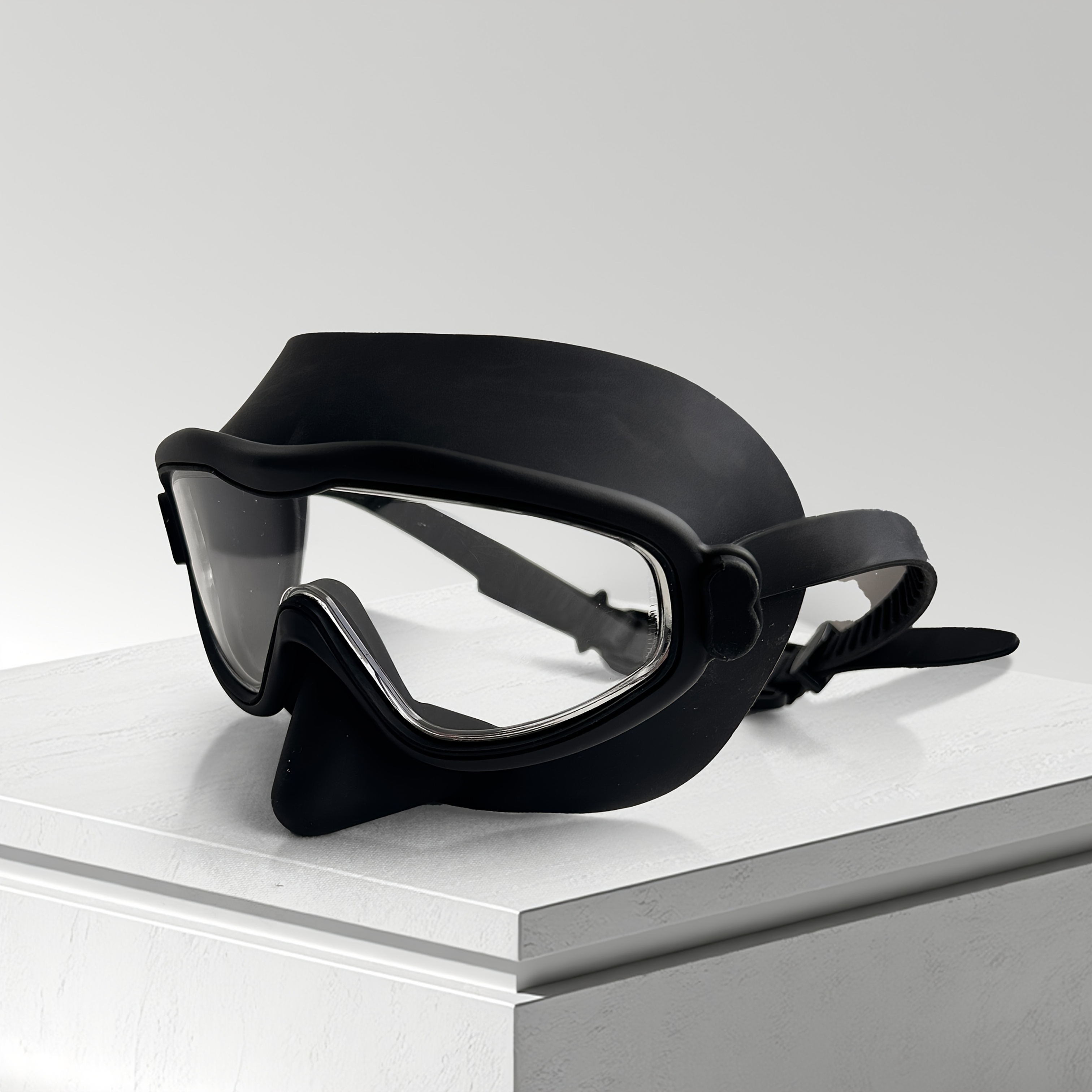 TEMU 1pc Swimming Goggles With Earplugs & Integrated Nose - Waterproof, Technology, For Competitive & Swimming, Suitable For , Swimming Training Gear