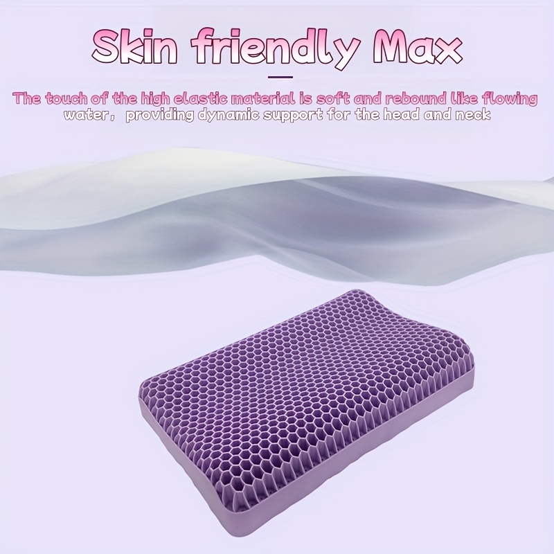 purple gel starry   honeycomb breathable   ergonomic cervical support for neck shoulder relief   design hand wash only candy color options pillows for neck and shoulder comfortable sleep aid