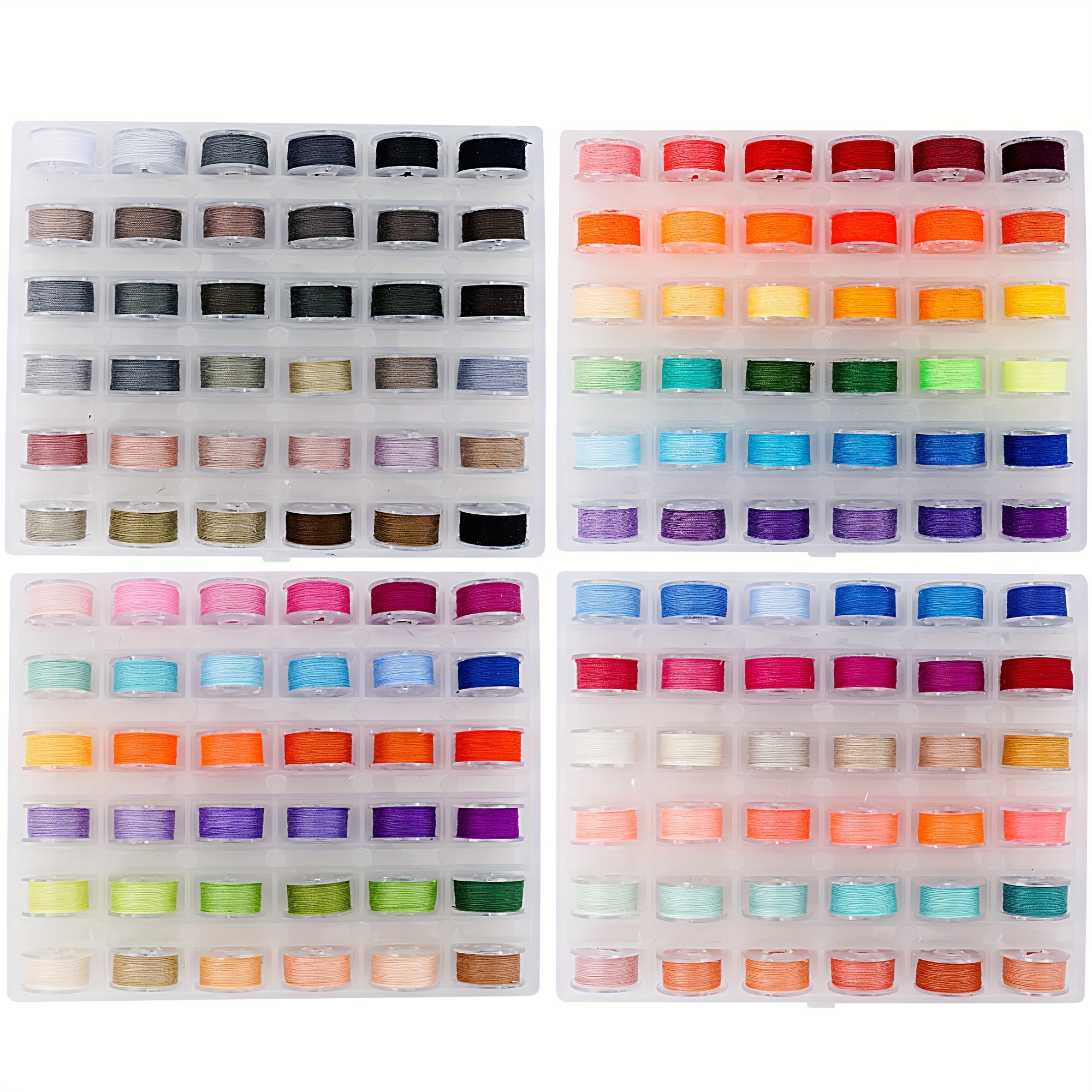 

36colors 4 Box Prewound Bobbins Kit Bobbins With Thread For Sewing Machine And Hand Stitching Use