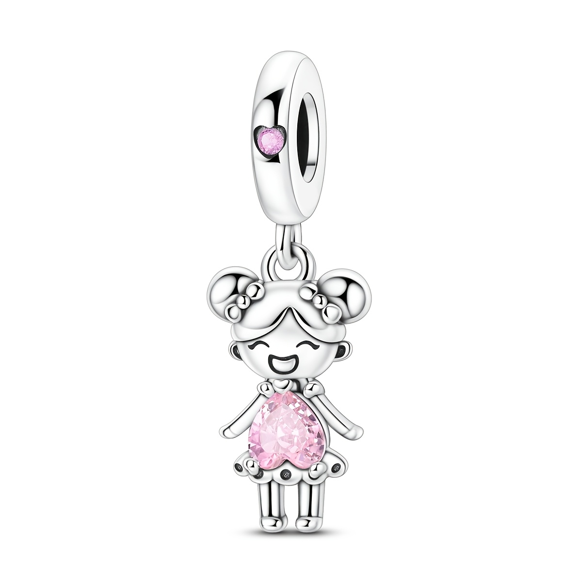 TEMU 1 pz. Design Originale Argentato Ciondoli Perline per Donne, Scatola Porta Ciondoli Adatta per Creazione Originale di Braccialetti e Collane