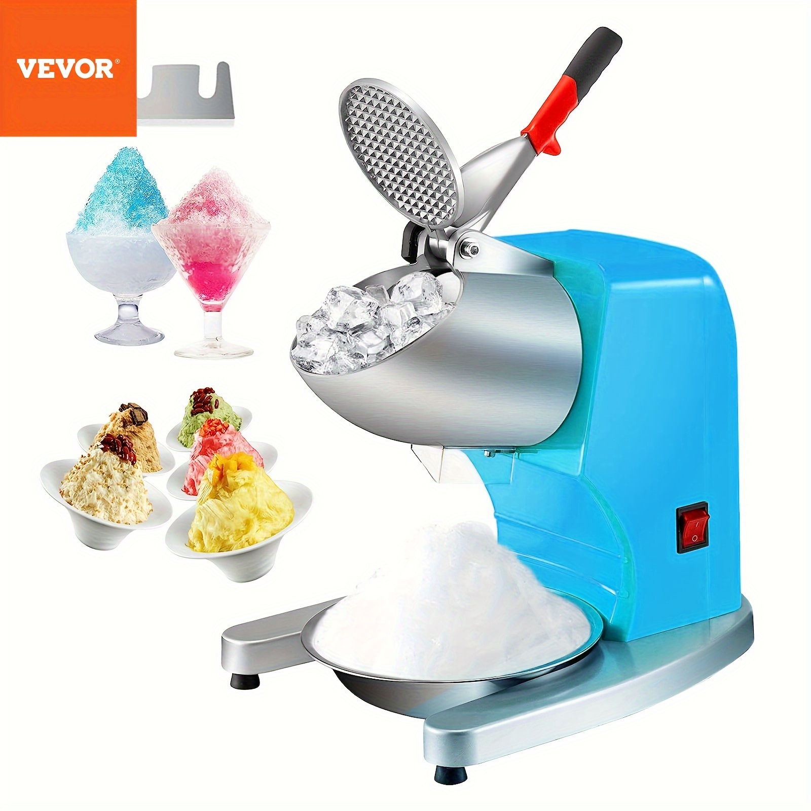 

Vevor Electric Ice Crusher 220 Lb/hr Snow Cone Machine 300w