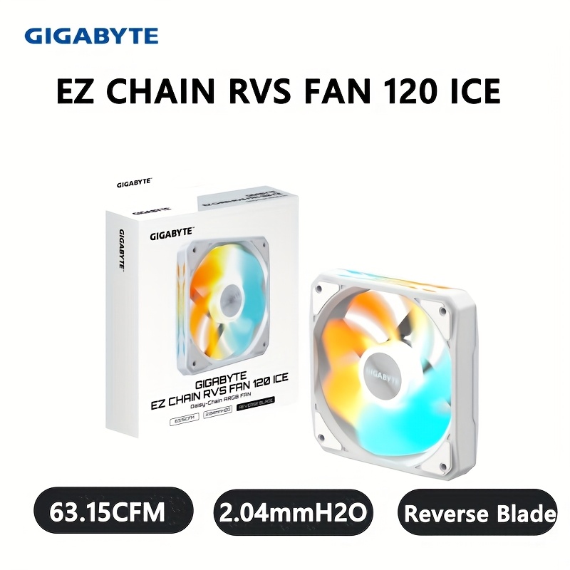   ez chain rvs fan 120 ice portable fan compact desktop argb fan with   directional control no battery needed ideal for office home use home cooling argb fan fan