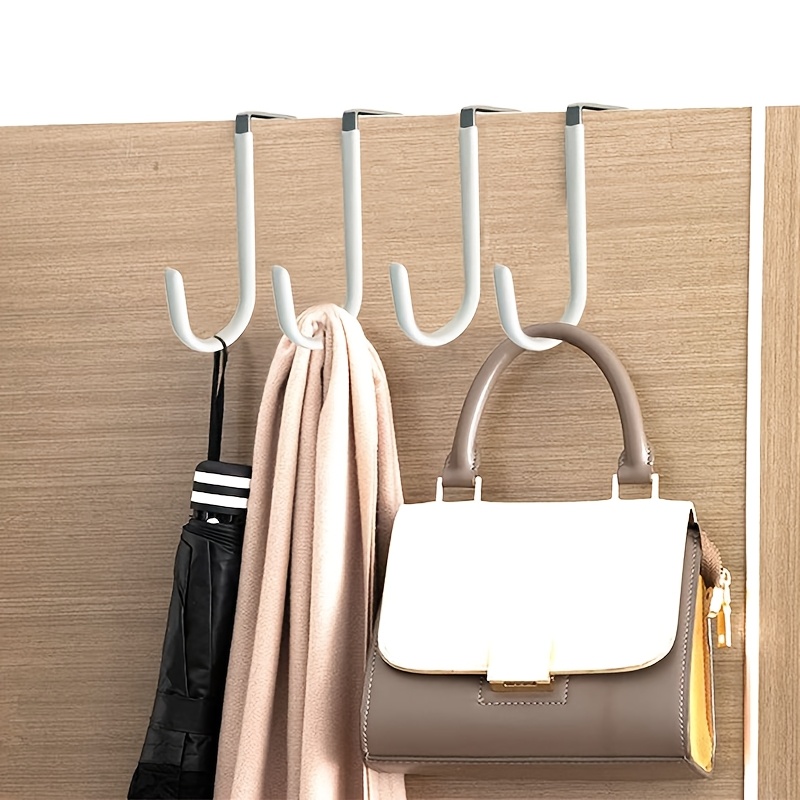 E-shop 4er-Pack Türhänger-Haken mit Kratzschutz, robuste Organizer-Haken für Wohnzimmer, Türhaken