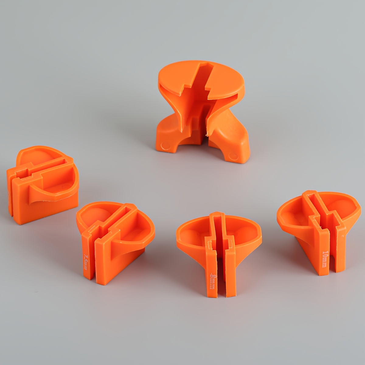 TEMU Jeu de gabarit d'emboutissage métallique, gabarit de détachable avec 4 supports remplaçables, support de poinçon à prise facile, couleur orange