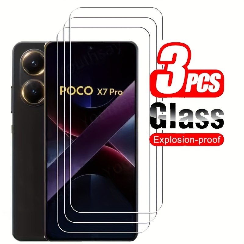 

Full Screen Full Transparent Tempered Film For Xiaomi Poco X6/x7pro/f6pro 3pcs