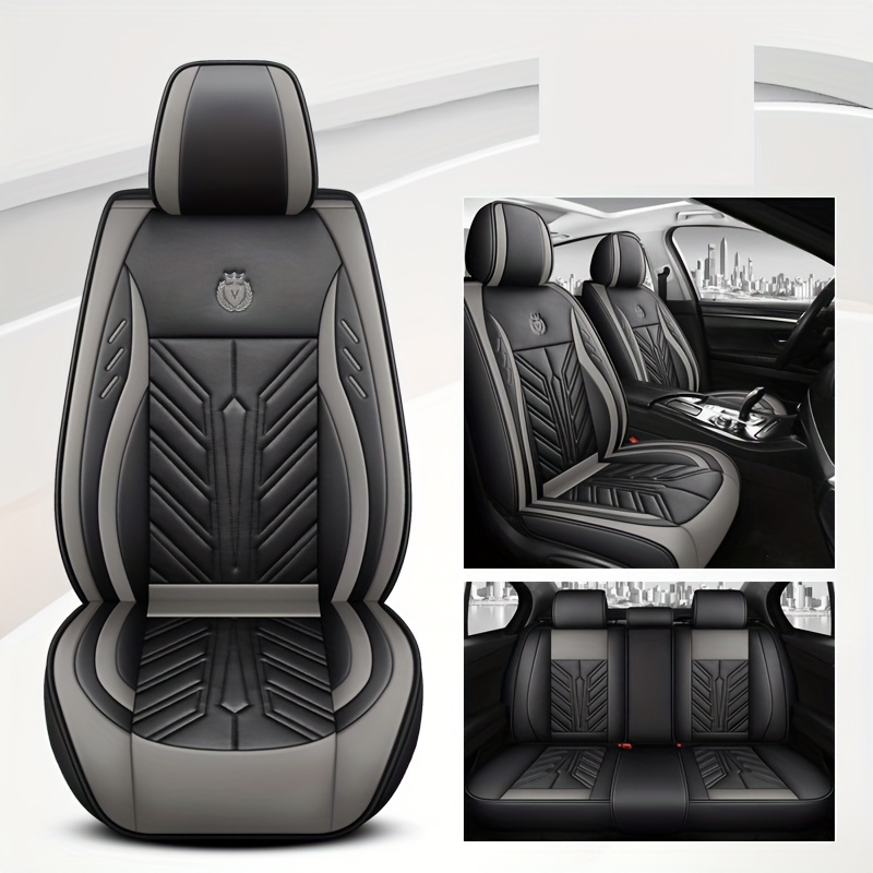 

5-seat Car Seat Covers For Sedans For Suv, Durable Pu Leather Seat Cover, Comfortable Car Seat Cushion, 4 Seasons Universal Fully Wrapped Seat Protector
