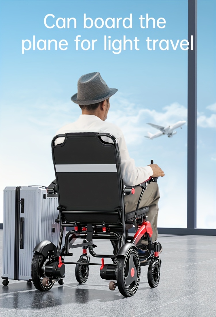 faa   portable electric wheelchair 39 lb ultra lightweight foldable mobility scooter with 18 mile range 4 wheel absorbing design no   airplane friendly chair w charger toolkit for   seniors Product details 10