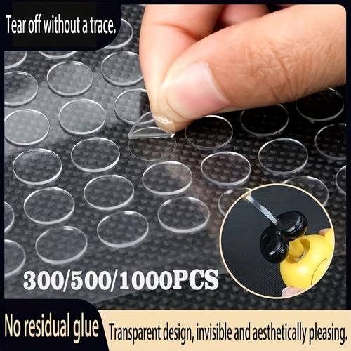 300 500 1000pcs transparent round acrylic double sided tape for and car decorations removable patches without residue