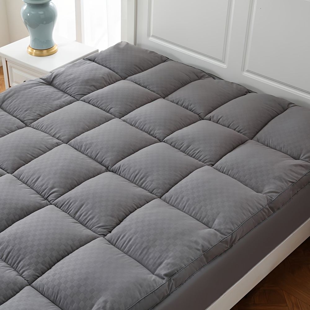 TEMU Mattress Topper, Filling Mattress Pad Pillow Top Mattress Cover Quilted Fitted Mattress Protector Top Stretches Up 8-21' Deep Pocket Cooling,