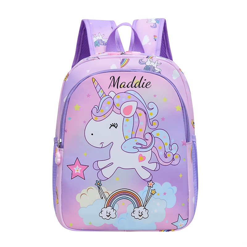 TEMU Customizable Name Backpack With Comfortable Fabric, Adjustable Shoulder Straps, Lightweight Design To Release Shoulders, Nylon Fabric, Fully