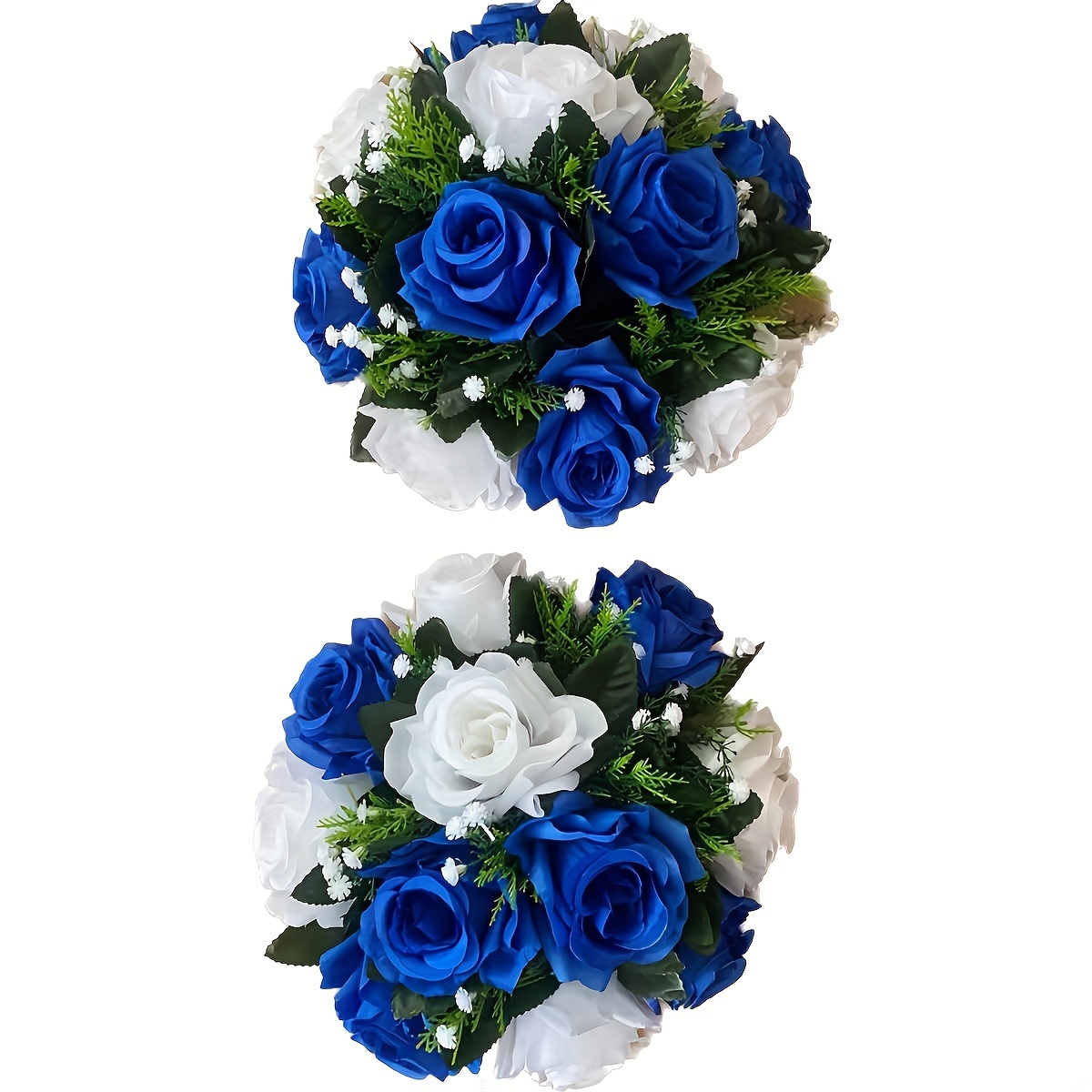 

Ensemble De 2 Boules De Fleurs Artificielles Roses Blanches Élégantes - Parfait Pour Centres De Table Et Décorations De Mariage, Polyvalent Pour Toutes Saisons