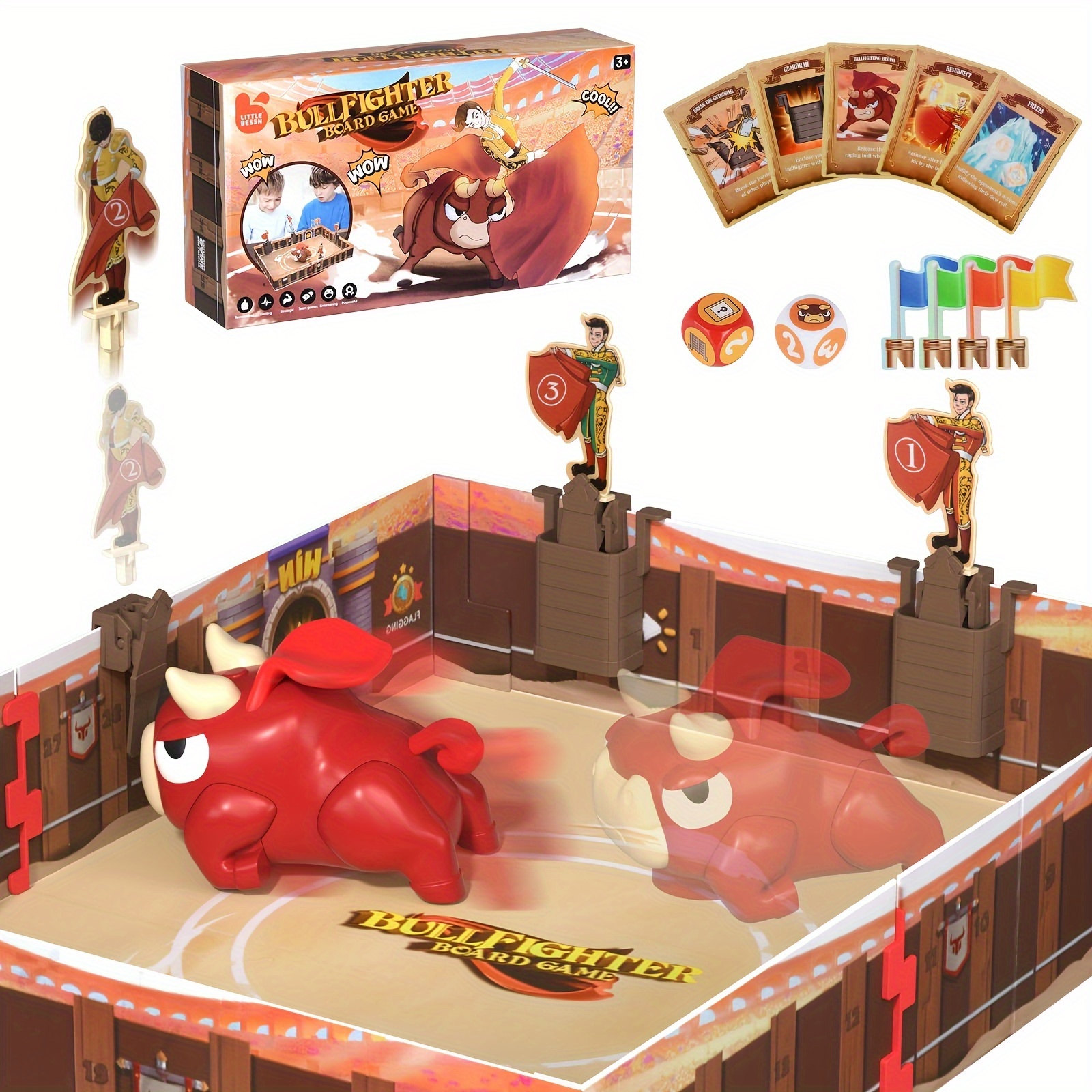 

Board Game Bullfighting Warrior, A Fun Family Board Game Suitable For 2-, And A Board Game Suitable For Family Nights (red)