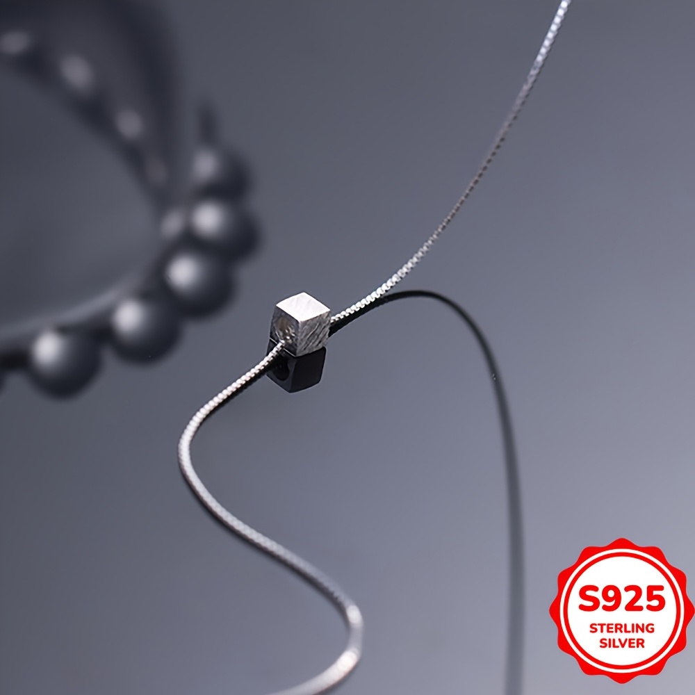 S925 Silver Geometric Collarbone Chain Necklace
