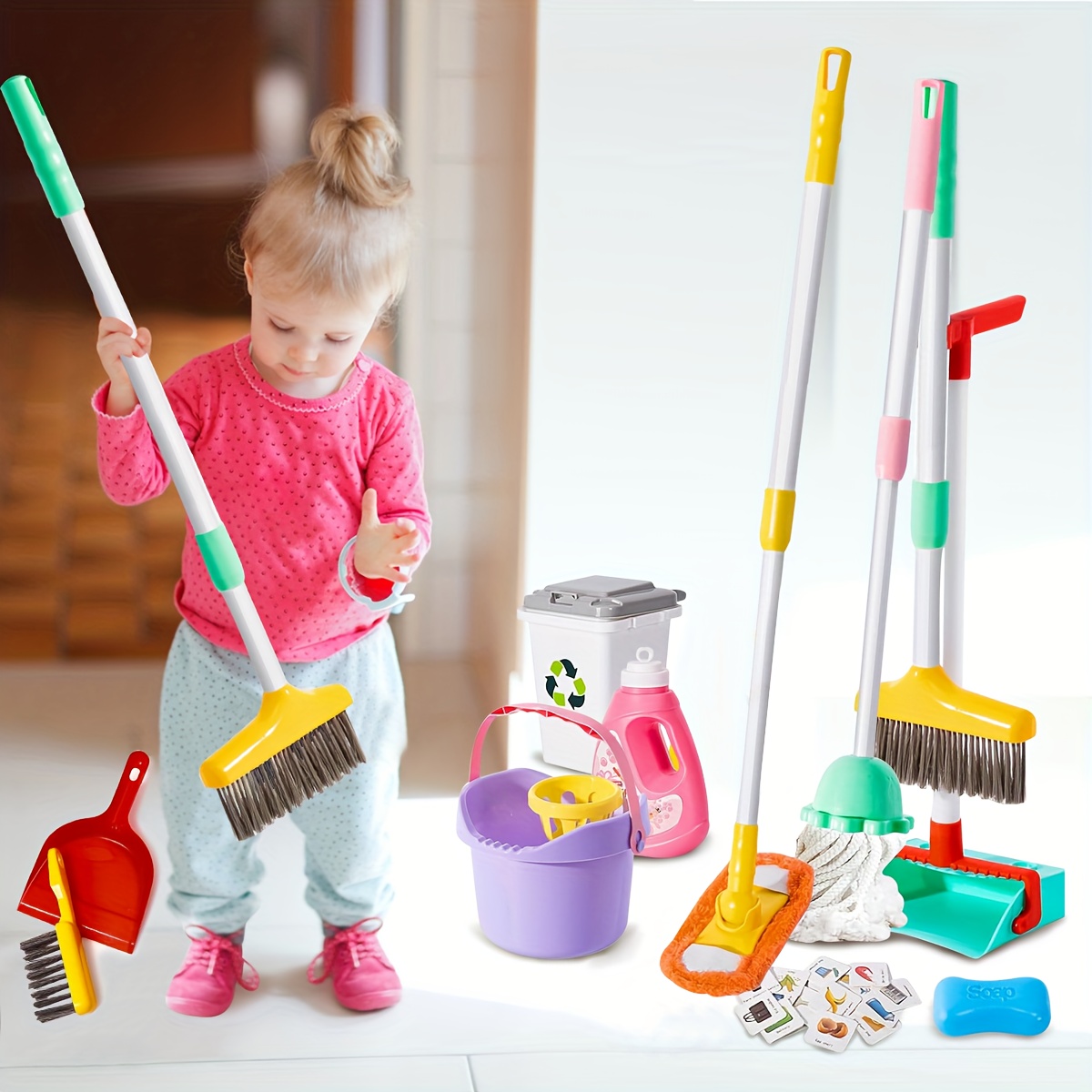 kids cleaning set sold on Temu United States