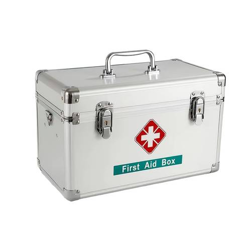 1pc of 12 inch new storage box made of aluminum alloy portable and convenient for storing cosmetics large capacity storage box