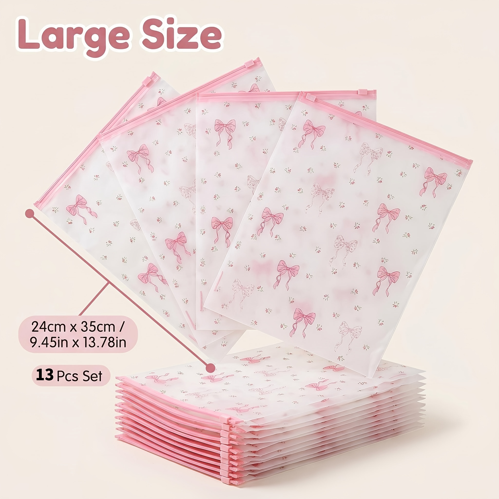 TEMU 13 pezzi Sacchetti trasparenti a forma di di fiori per riporre vestiti, ideali per organizzare vestiti, lingerie, articoli da toeletta e