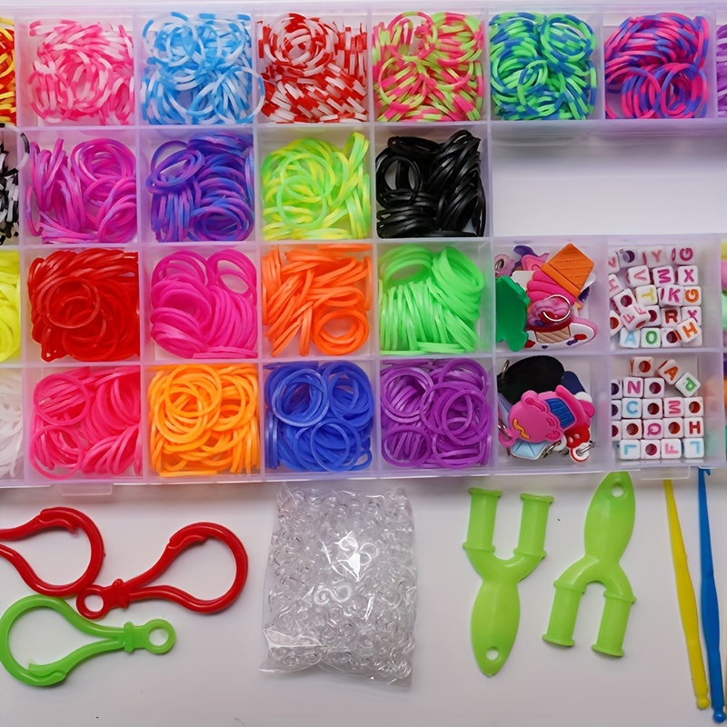 Kit de repuesto de gomas para hacer pulseras con 1500 bandas de colores en  23 colores YONGSHENG