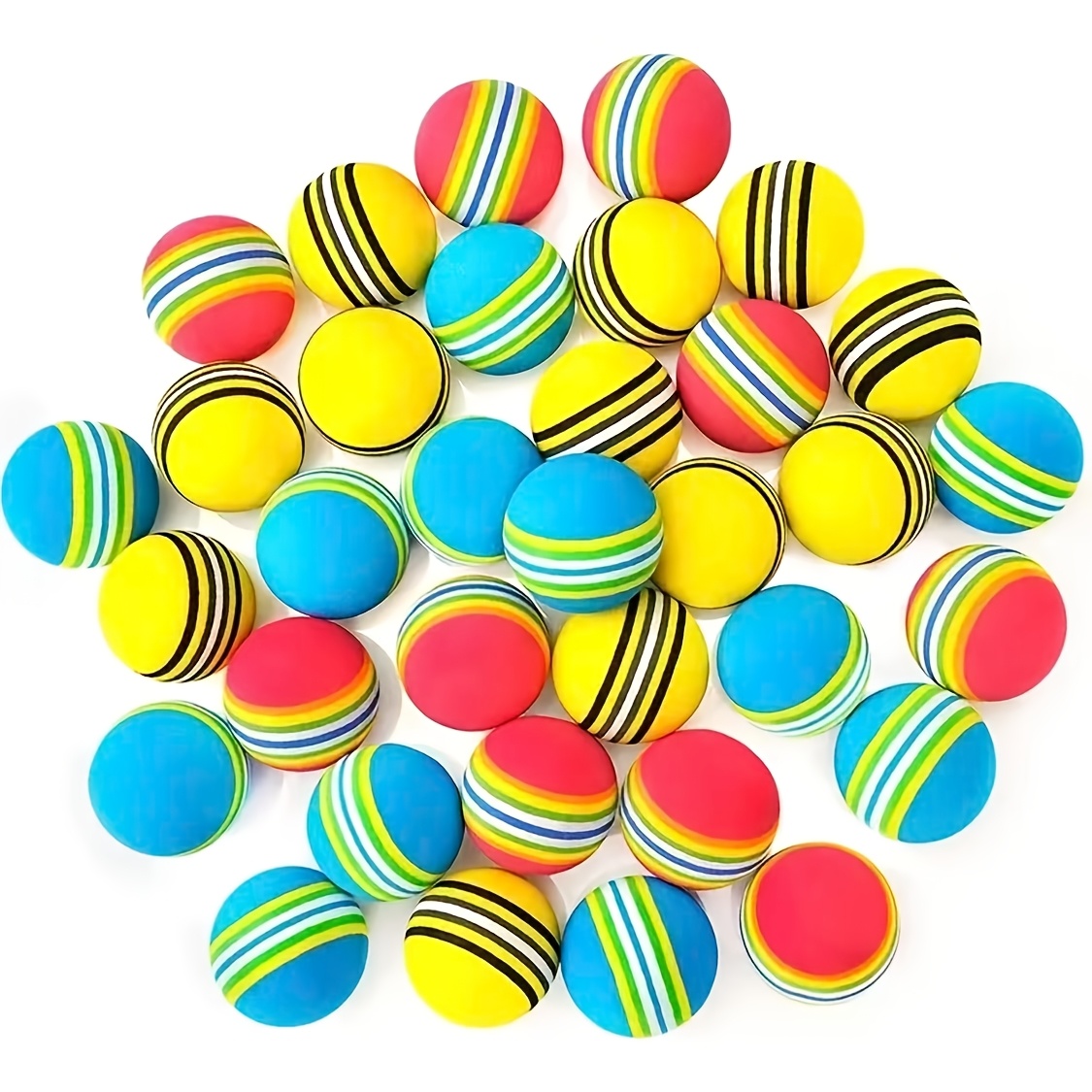 TEMU 30 balles d'entraînement de EVA de haute qualité pour l'entraînement de swing en intérieur/extérieur, accessoires élastiques d'aide à