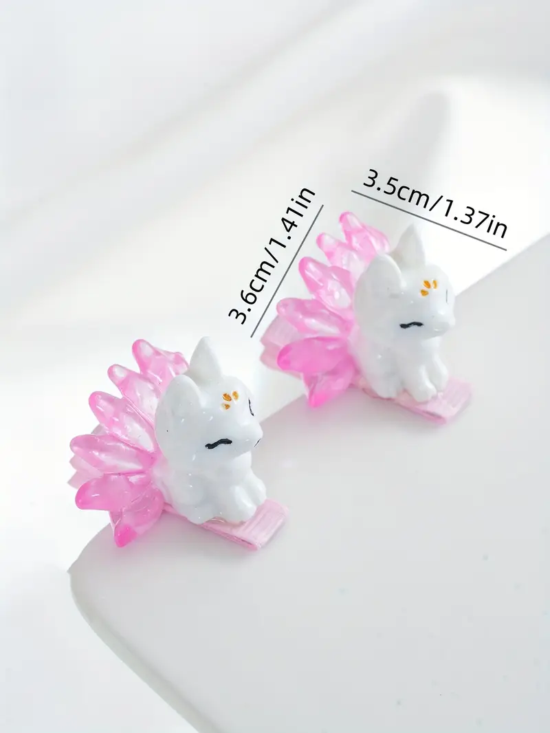 2pcs of nine tailed fox hairpins suitable for daily festival party travel wear accessories making tools for ladies girls decorative gifts Product details 4