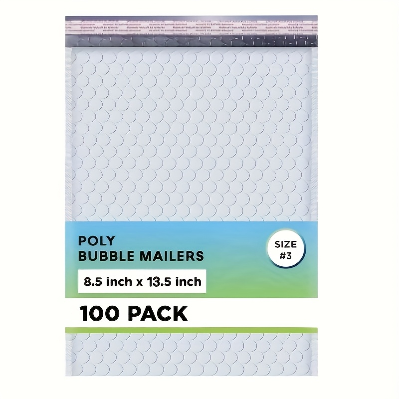 TEMU 100pcs White 8.5x14 Inch ( 8.5x13.5) - Waterproof Padded Envelopes, Lightweight Cushioned Shipping Bags For Weddings, Graduation, Mother’s Day
